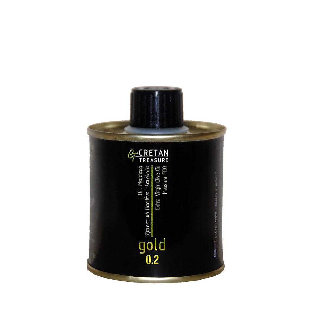 Organic Olive Oil Cretan Treasure Gold 0.2 PDO Messara  Metal Can