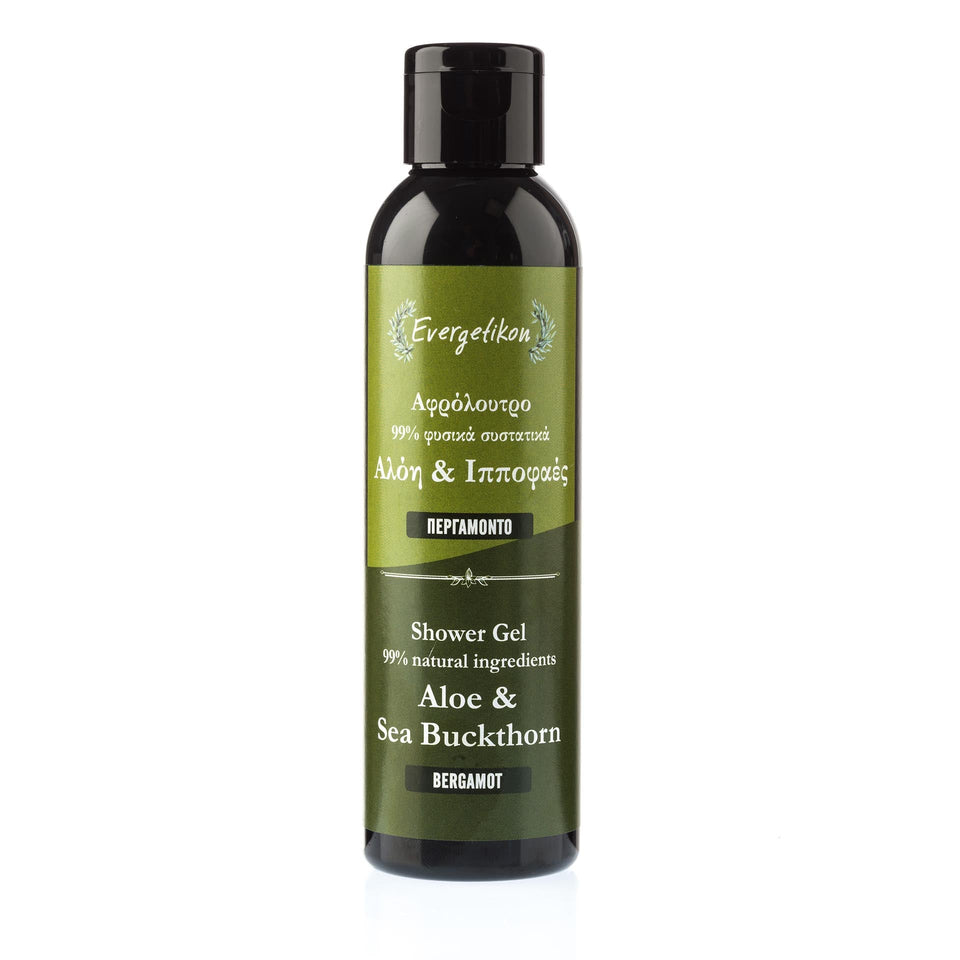 Shower gel Aloe and Sea Buckthorn Bergamot 99% natural ingredients 150ml / 5.07oz