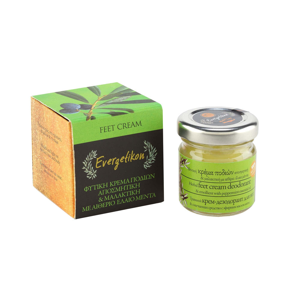 Herbal deodorant & conditioner feet cream with peppermint essential oil 40ml / 1.35oz