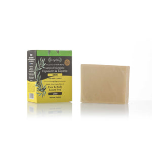 Edible-Pure Cretan Olive oil Face & Body Soap Lemon 120-140g / 4.23 - 4.93oz