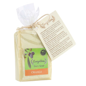 Edible-Pure Cretan Olive oil Face & Body Soap Orange 120-140g / 4.23 - 4.93oz