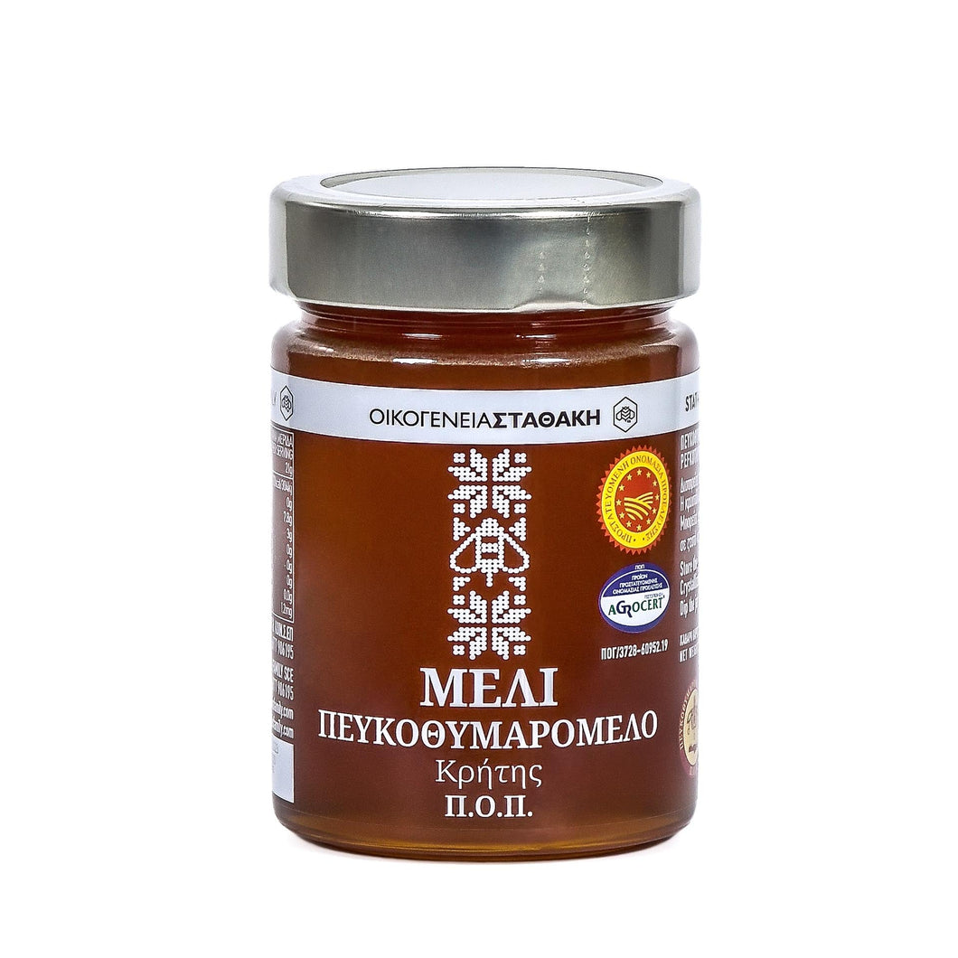 Pefkothymaromelo PDO Cretan honey from pine, thyme and wild herbs. 450g / 15.87oz