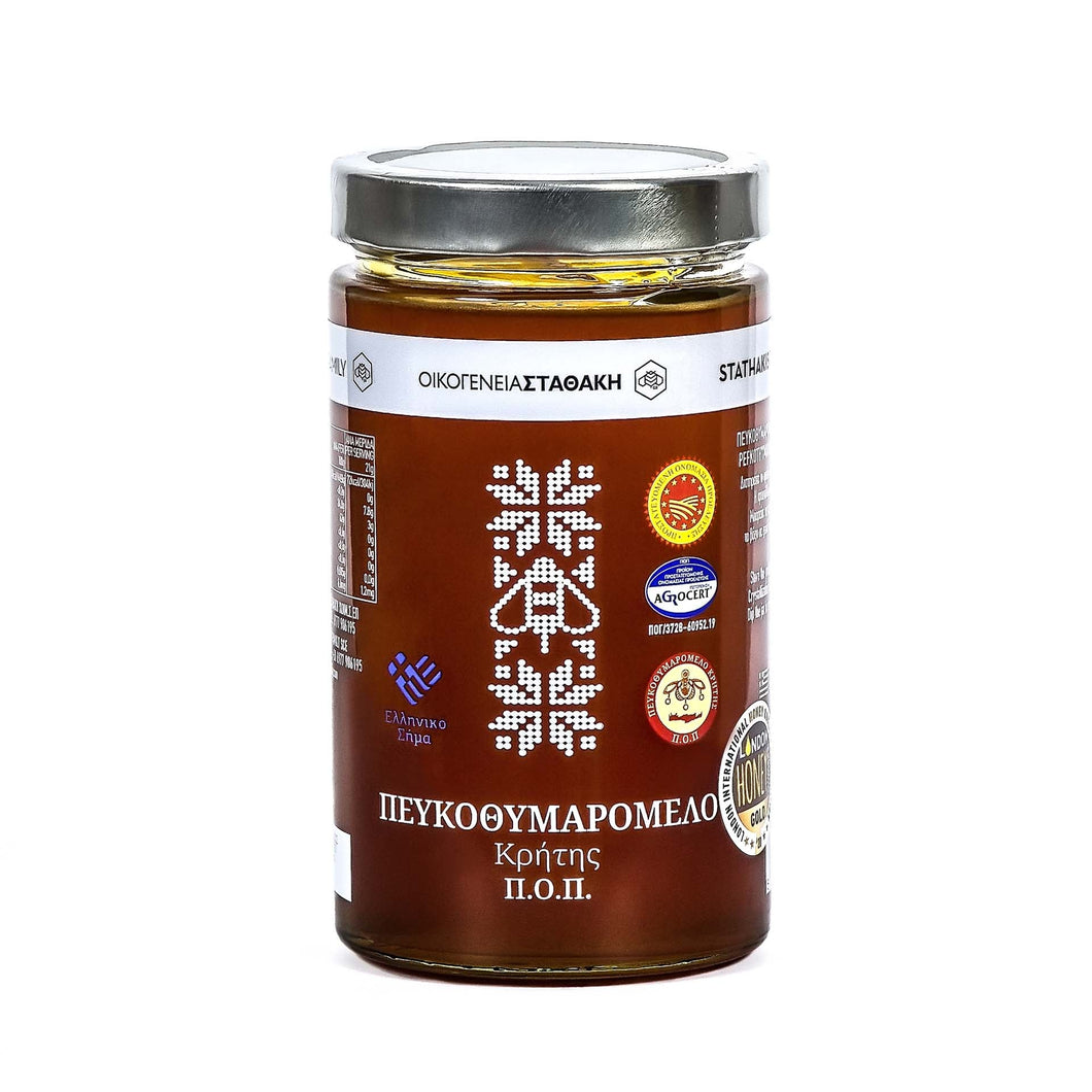 Pefkothymaromelo PDO Cretan honey from pine, thyme and wild herbs. 900g / 31.74oz