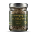 Sea Salt Flakes Jar Oregano Certified Organic Luxurious Pyramid-Shaped - Salt 100% Natural. 100g / 3.53oz