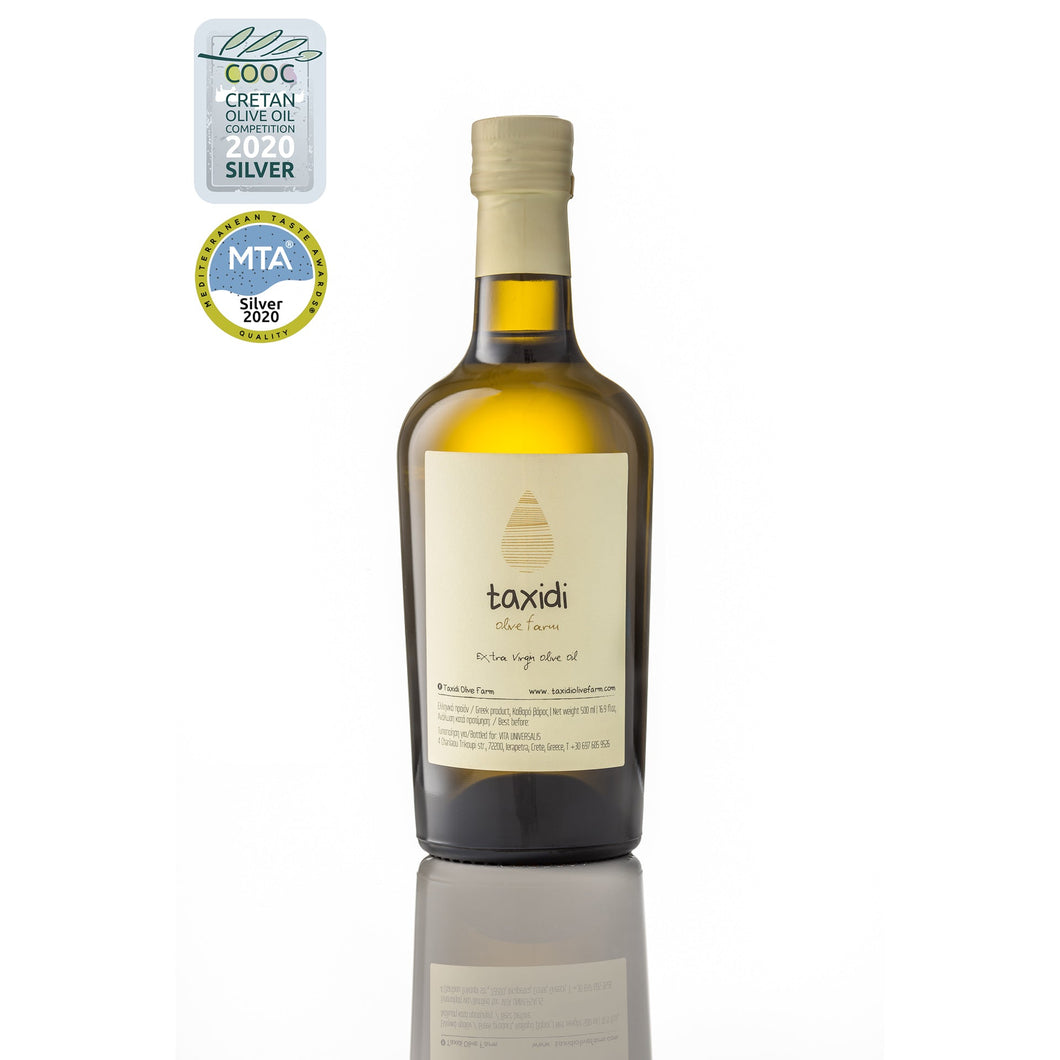 Extra virgin olive oil glass bottle 500 ml / 16.90oz