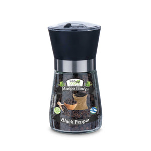 Mill Black pepper Premium Ceramic Grinder, Refillable Coarseness Adjustable for spices. 80g / 2.82oz