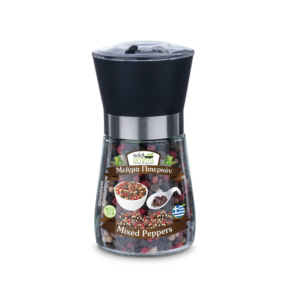 Mill Pepper mix Premium Ceramic Grinder, Refillable Coarseness Adjustable for spices. 80g / 2.82oz